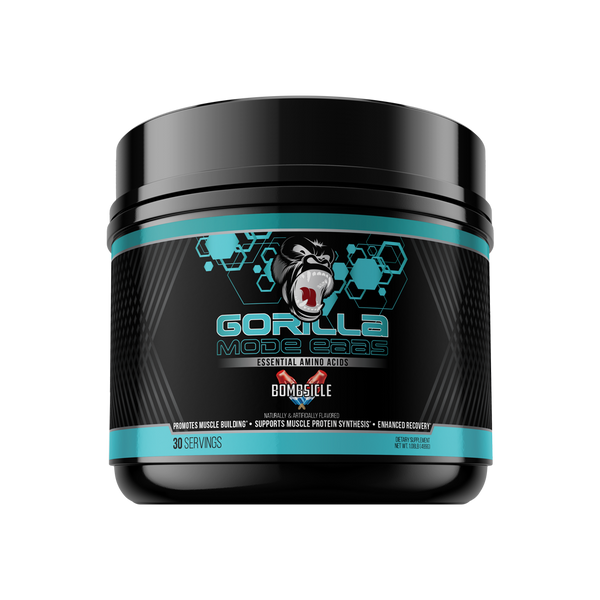 Gorilla Mode EAAs Essential Amino Acids in Bombsicle Flavor, Promotes Muscle Building, supports muscle protein synthesis, and enhanced recovery