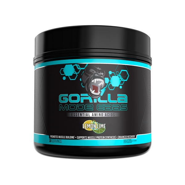 Gorilla Mode EAAs Essential Amino Acids in Lemon Lime Flavor, Promotes Muscle Building, supports muscle protein synthesis, and enhanced recovery