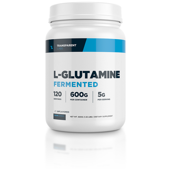 Unflavored Transparent Labs L-Glutamine Fermented 120srv