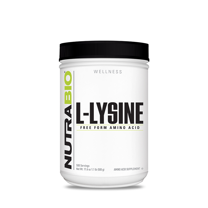 L-Lysine Powder 500g | NutraBio – Nutrition Faktory