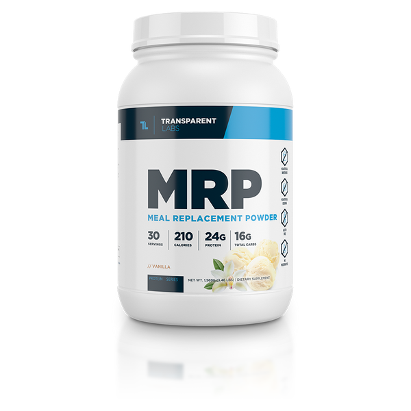 Transparent Labs Meal Replacement Powder MRP 30srv in Vanilla Flavor, 24g of Protein