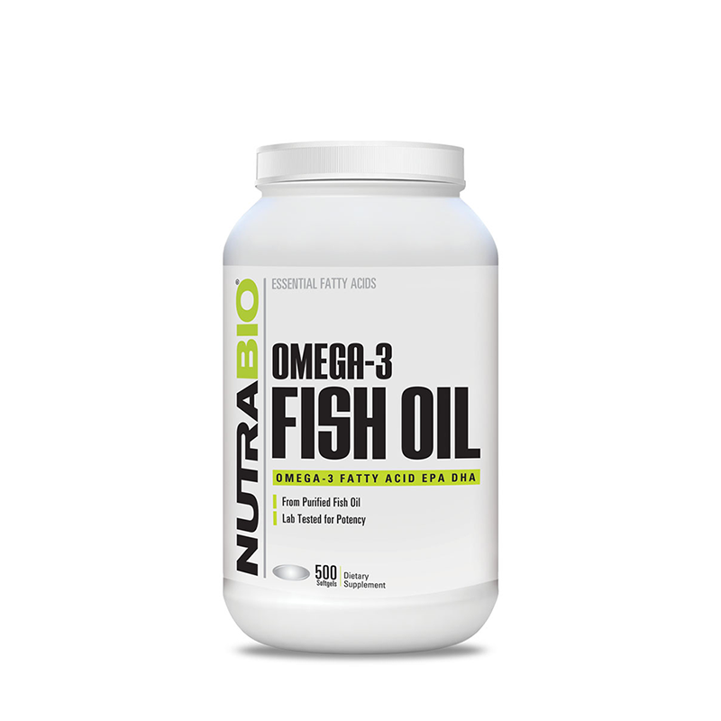NutraBio Omega 3 Fish Oil 500 softgels