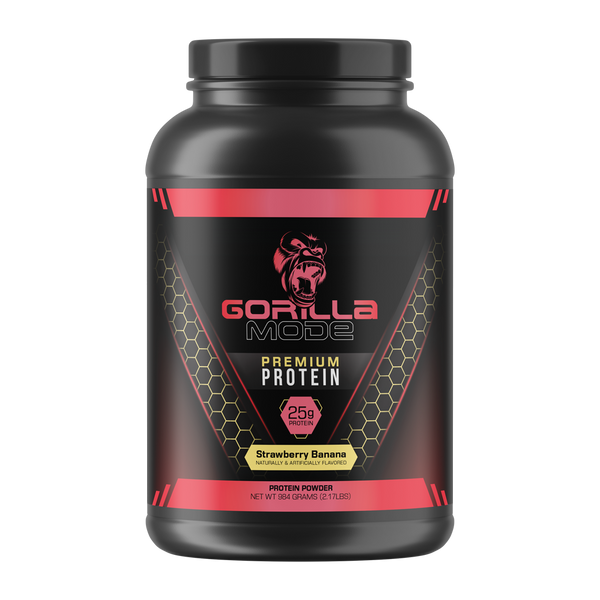 Strawberry Banana Gorilla Mode Protein, premium protein, 30srv