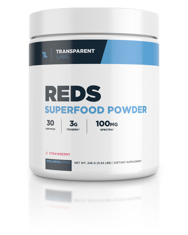 Transparent Labs Reds superfood powder 30srv in Strawberry Flavor