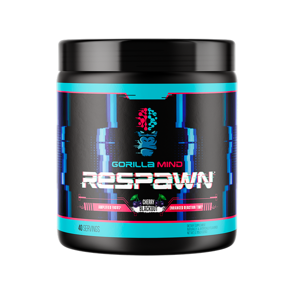 Cherry Blackout Respawn 40srv from Gorilla Mind, helps with amplified focus, helps with enhanced reaction time