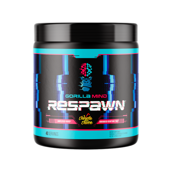 Jungle Juice Respawn 40srv from Gorilla Mind, helps with amplified focus, helps with enhanced reaction time