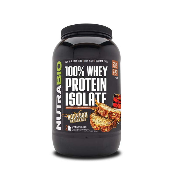 NutraBio Whey Protein Isolate 2lb