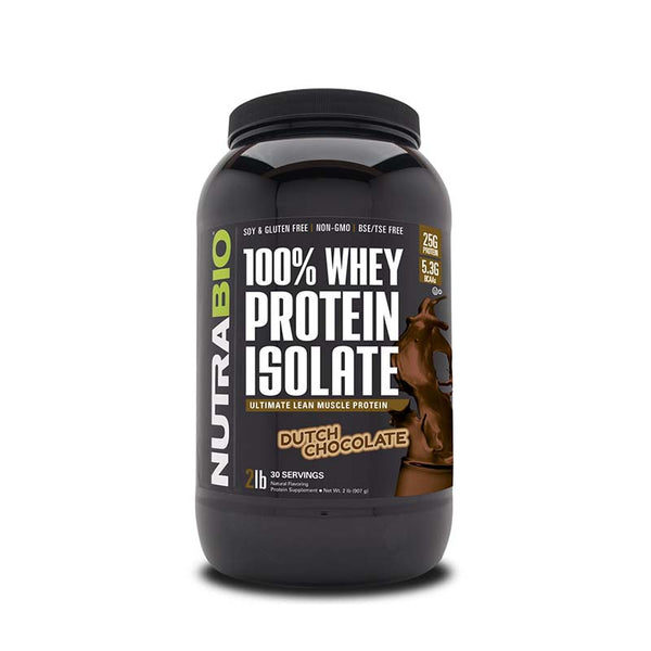 NutraBio Whey Protein Isolate 2lb