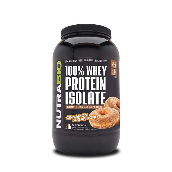 NutraBio Whey Protein Isolate 2lb