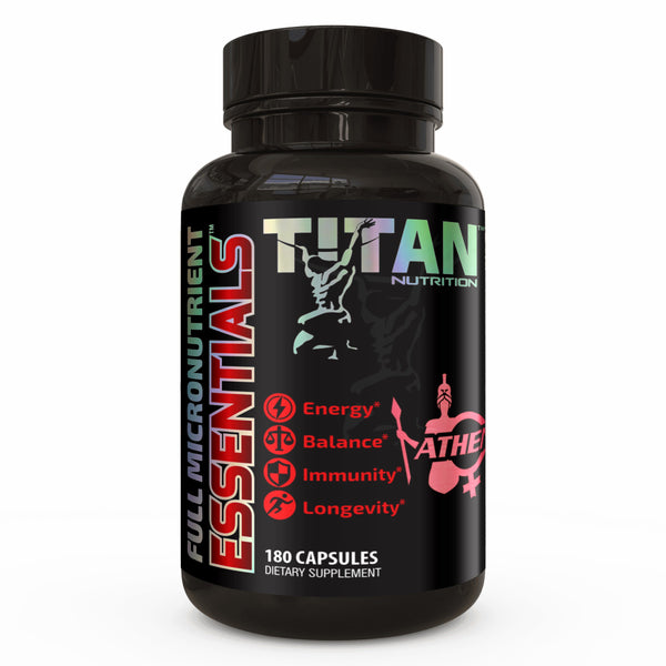 Titan Nutrition Essentials Athena (Hers) 180Caps Nutrition Faktory. Full micronutrient. Energy*, Balance*, Immunity*, Longevity*.