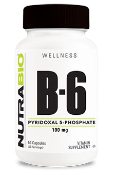NutraBio Vitamin B6 100mg 60Caps