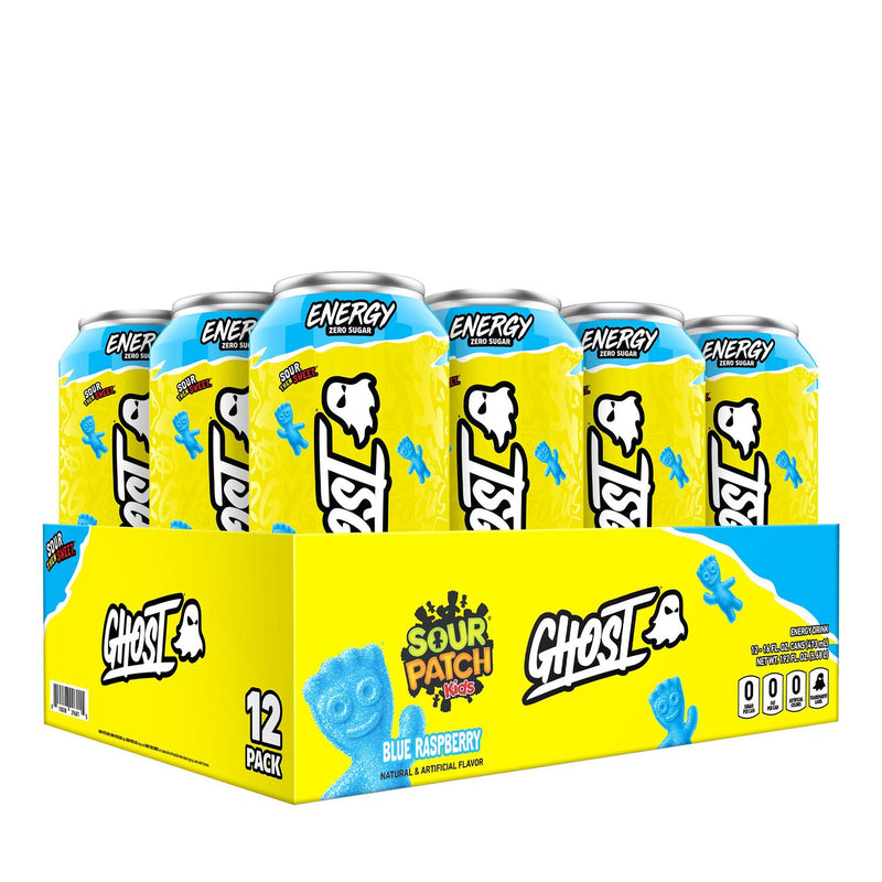 Sour Patch Kids Blue Raspberry flavor 12 pack of Ghost Energy
