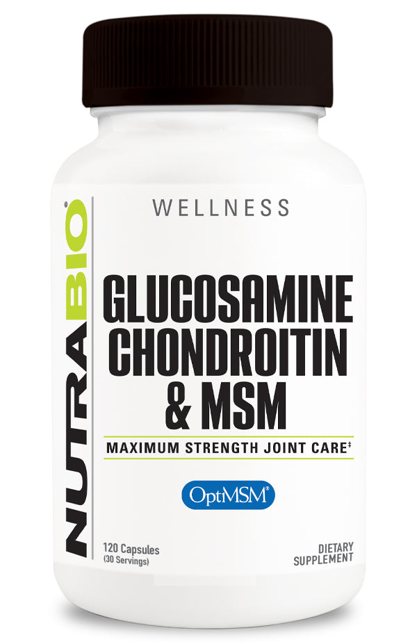 NutraBio Glucosamine Chondrotin & MSM 120Caps