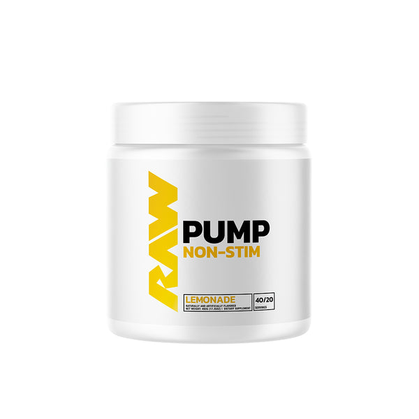 Raw Pump Non-Stim Pre-workout 40srv. Lemonade Flavor