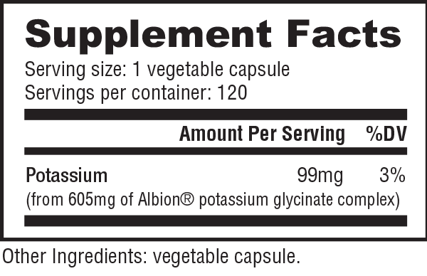 Potassium Complex 99mg 120Caps | NutraBio – Nutrition Faktory