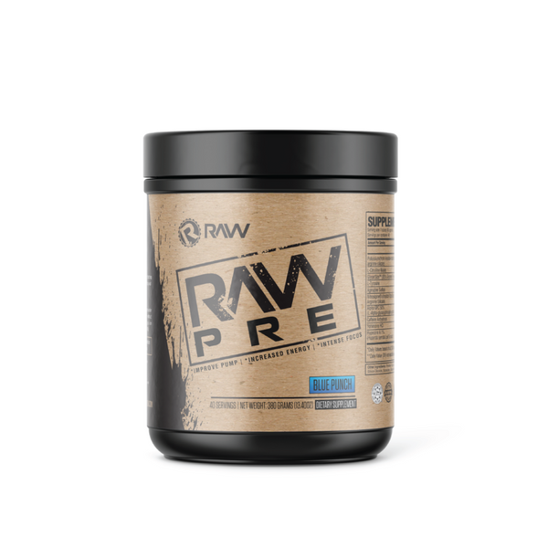 Raw Pre 40srv in Blue Punch flavor