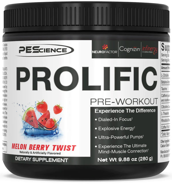 PEScience Prolific 40/20 Servings - Nutrition Faktory 