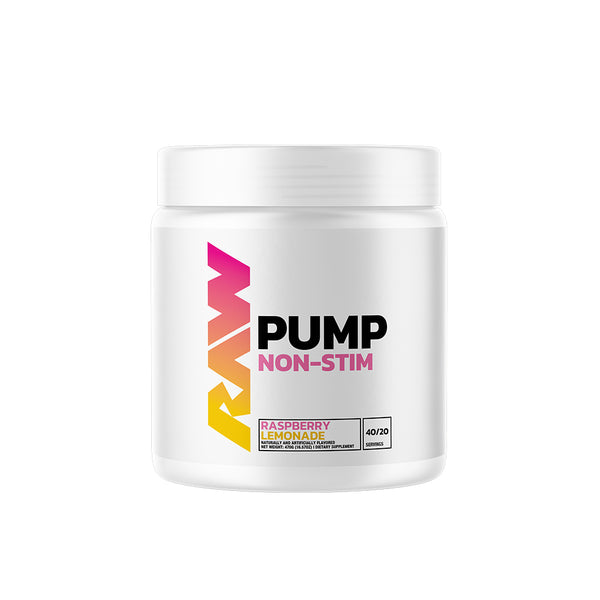 Raw Pump Non-Stim Pre-workout 40srv. Raspberry Lemonade Flavor