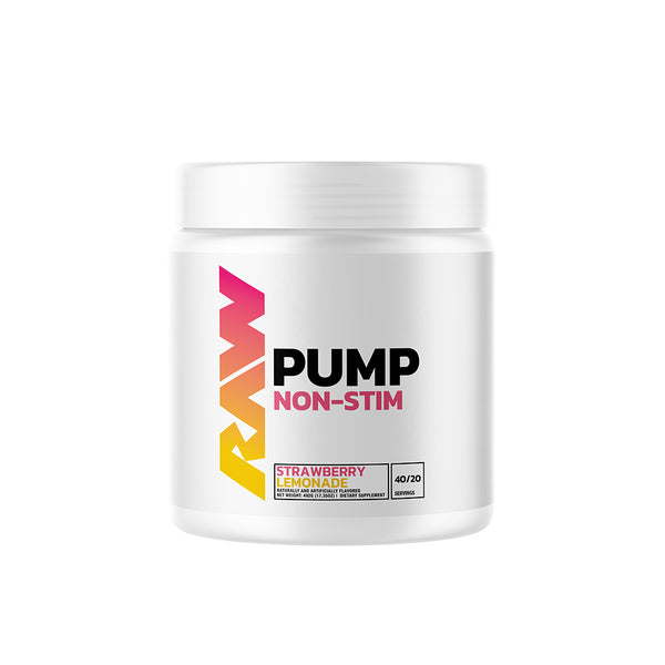 Raw Pump Non-Stim Pre-workout 40srv. Strawberry Lemonade Flavor