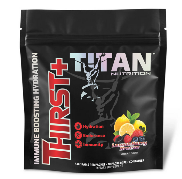 Titan Nutrition Thirst+ 30srv. Hydration, endurance, Immunity/ Lemon Berry Breeze Flavor