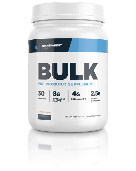 Peach Mango Bulk Pre-workout Supplement 30 srv, Transparent Labs, Pre Series