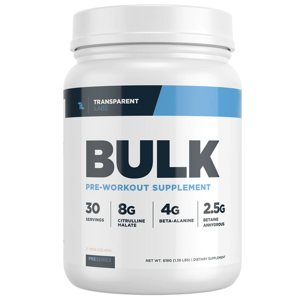 Pina Colada Bulk Pre-workout Supplement 30 srv, Transparent Labs, Pre Series